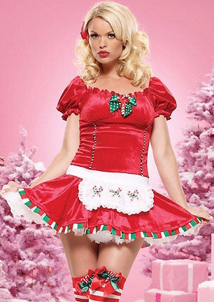 Christmas High-Waisted Christmas Outfit Heart-Shaped Christmas Performance Costume