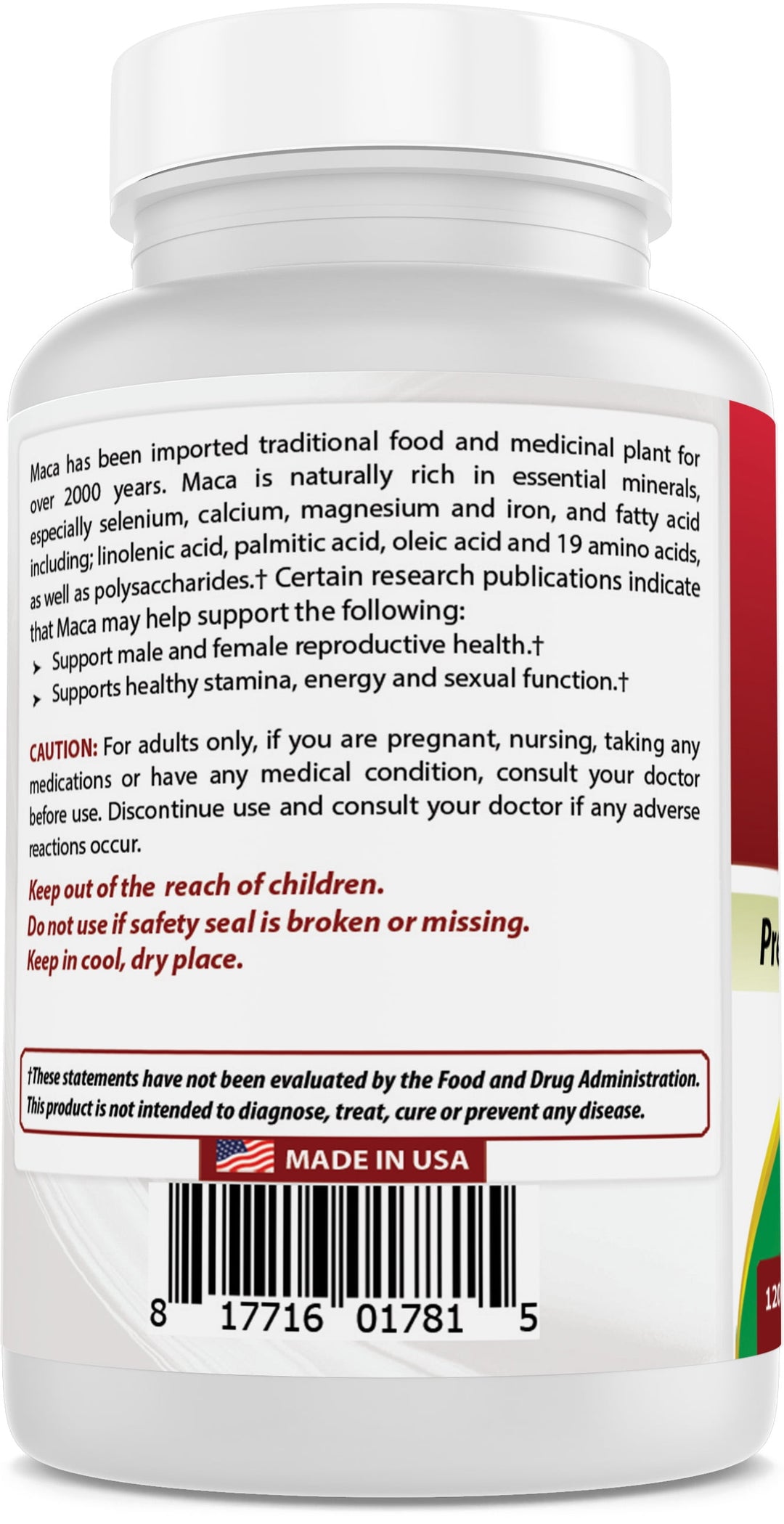 Gelatinized Maca Tablets