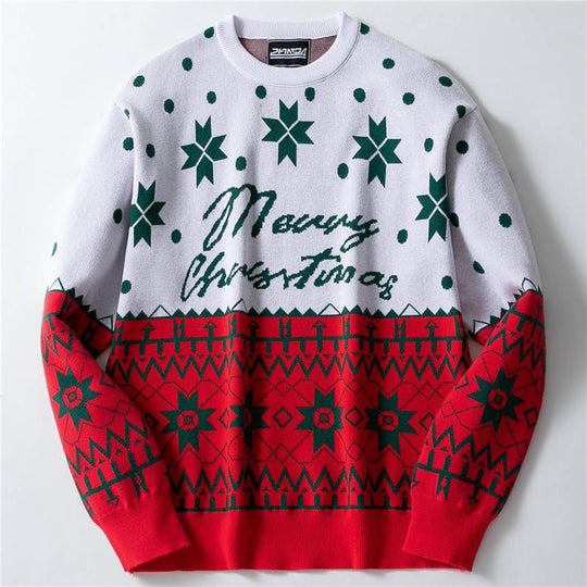 Christmas Knitwear Christmas Jacquard Loose Hooded Sweater