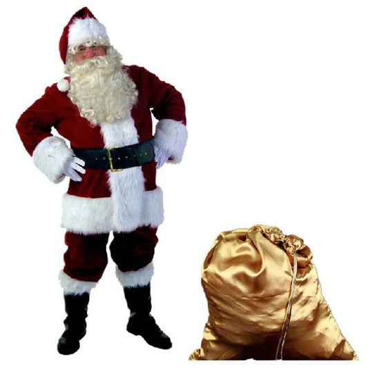 Christmas Custumes Santa Claus Clothes Santa Claus Thicken Cosplay Costume Ten Pieces Set