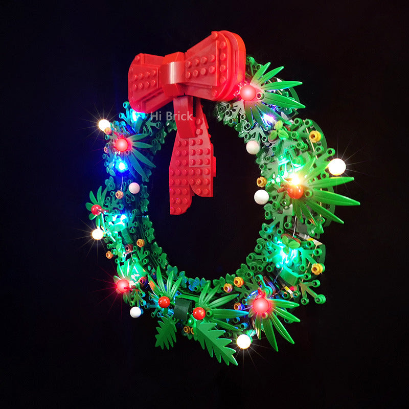 Building block lighting compatible with LEGO 40426 Christmas wreath holiday gift LED lights LEGO lights
