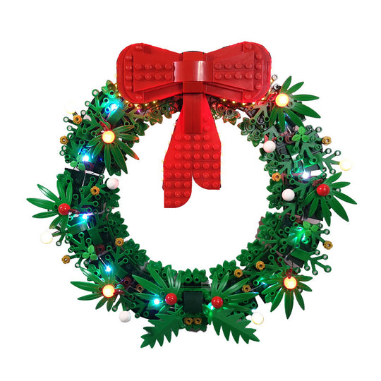 Building block lighting compatible with LEGO 40426 Christmas wreath holiday gift LED lights LEGO lights
