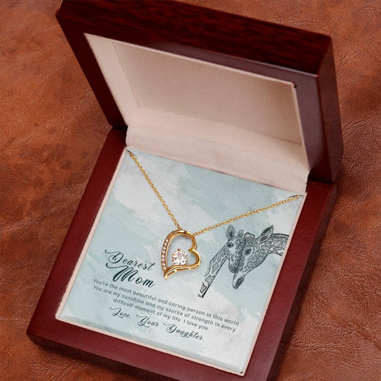 To Mom, With Endless Love – Heart Infinity Necklace