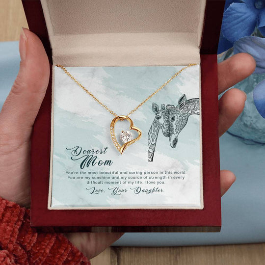 To Mom, With Endless Love – Heart Infinity Necklace