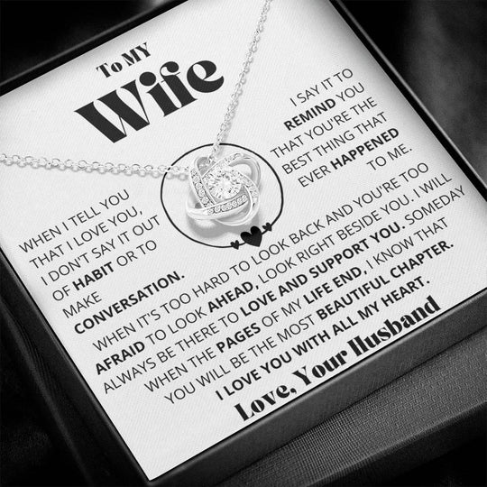 [Almost Sold Out] Wife - I Love You - Love Knot Necklace
