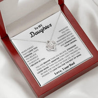 [Almost Sold Out] To My Daughter - Believe In Yourself - Love Knot Necklace