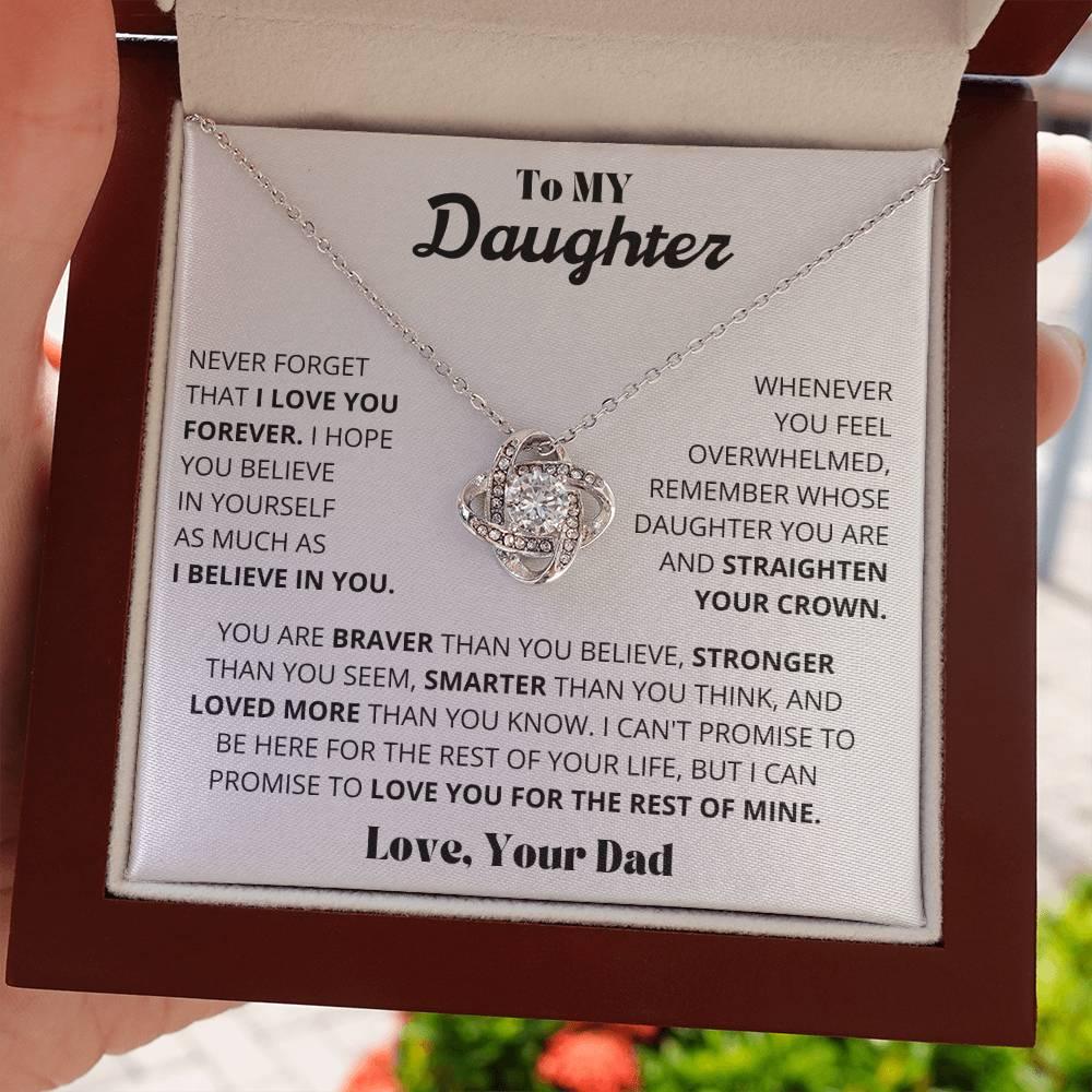 [Almost Sold Out] To My Daughter - Believe In Yourself - Love Knot Necklace