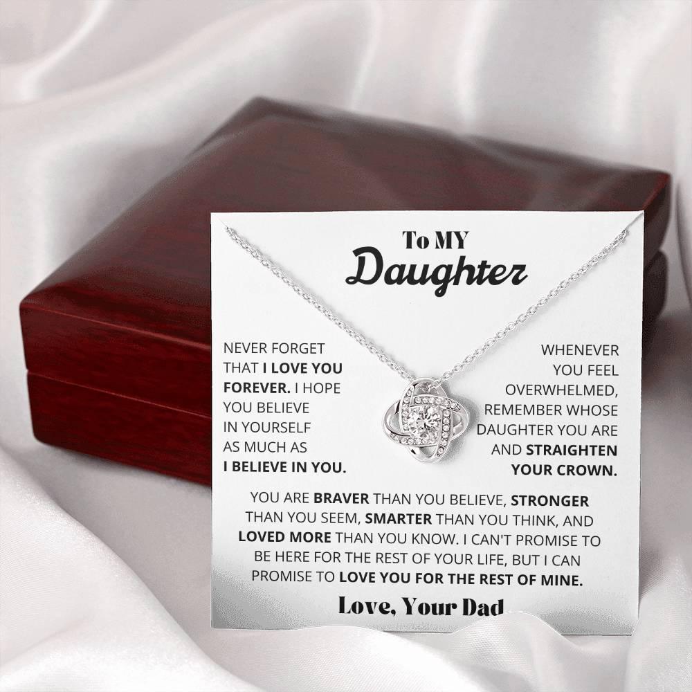 [Almost Sold Out] To My Daughter - Believe In Yourself - Love Knot Necklace