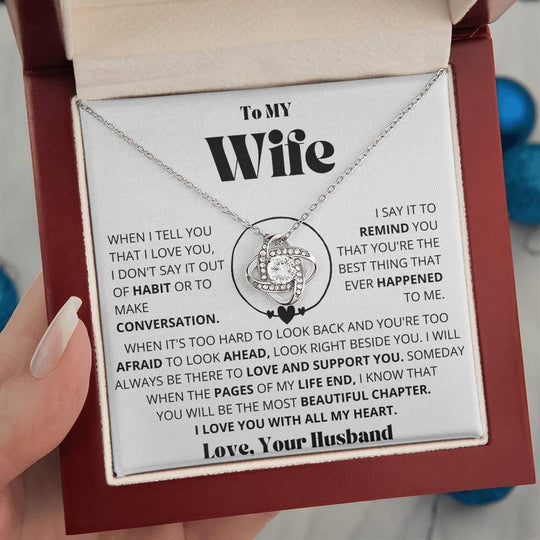 [Almost Sold Out] Wife - I Love You - Love Knot Necklace
