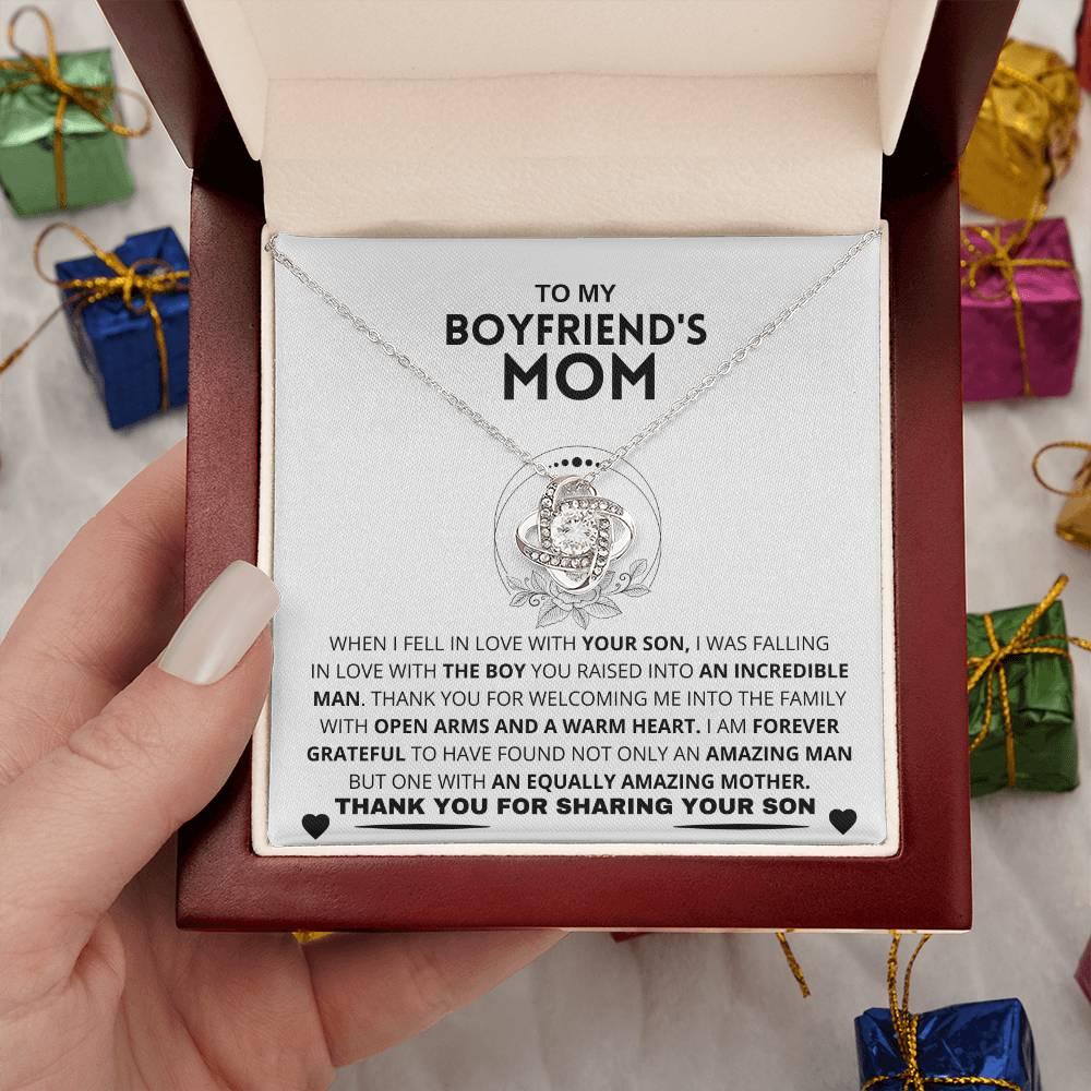 Boyfriend's Mom Gift-Forever Grateful- Love Knot Necklace