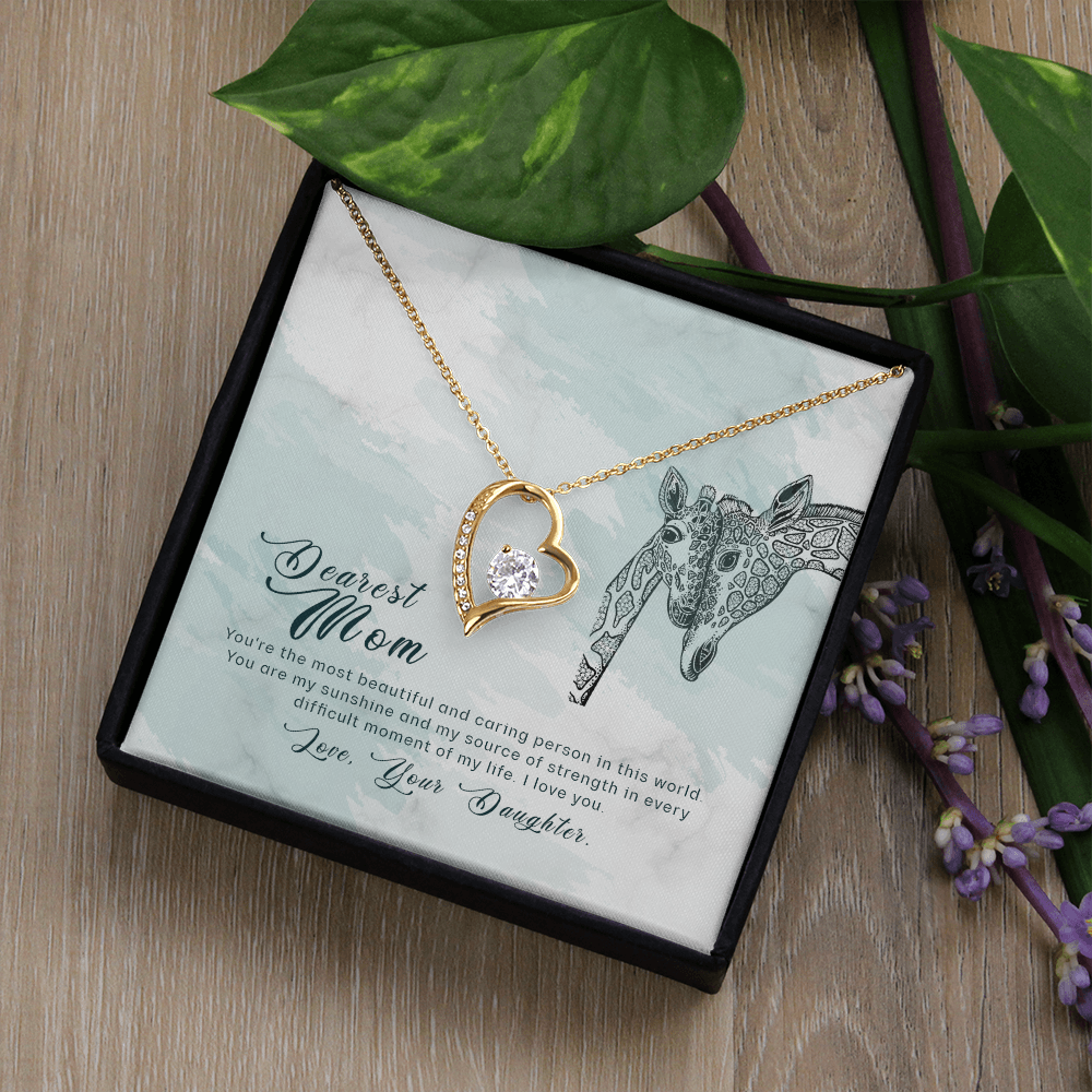 To Mom, With Endless Love – Heart Infinity Necklace