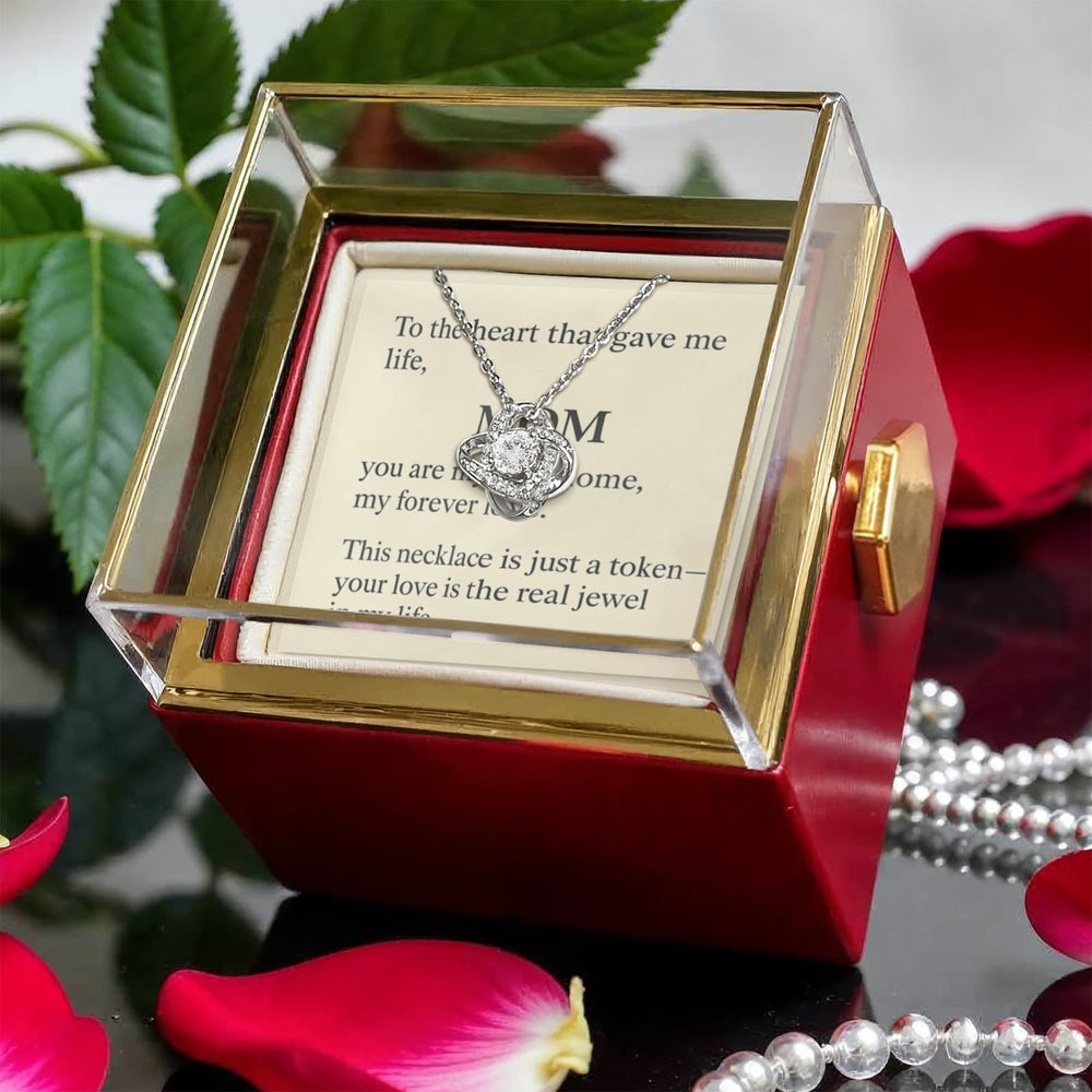 To My Mom - I Love you Loveknot Necklace