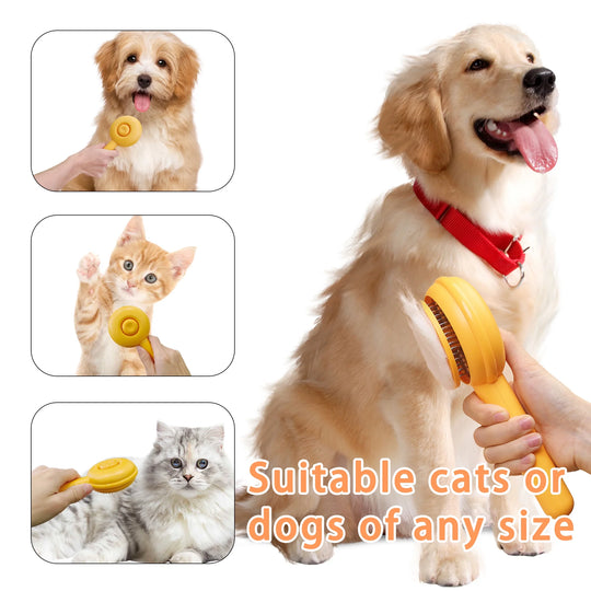 Pet Self Cleaning Slicker Brush