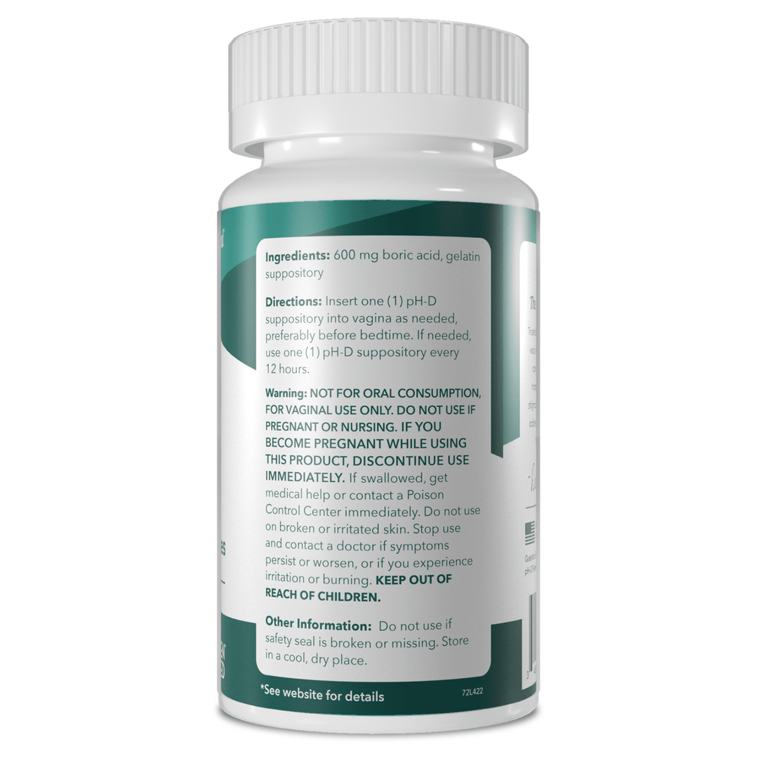 Ph-D Boric Acid Vaginal Suppositories