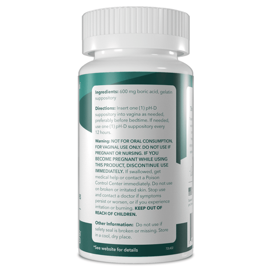 Ph-D Boric Acid Vaginal Suppositories